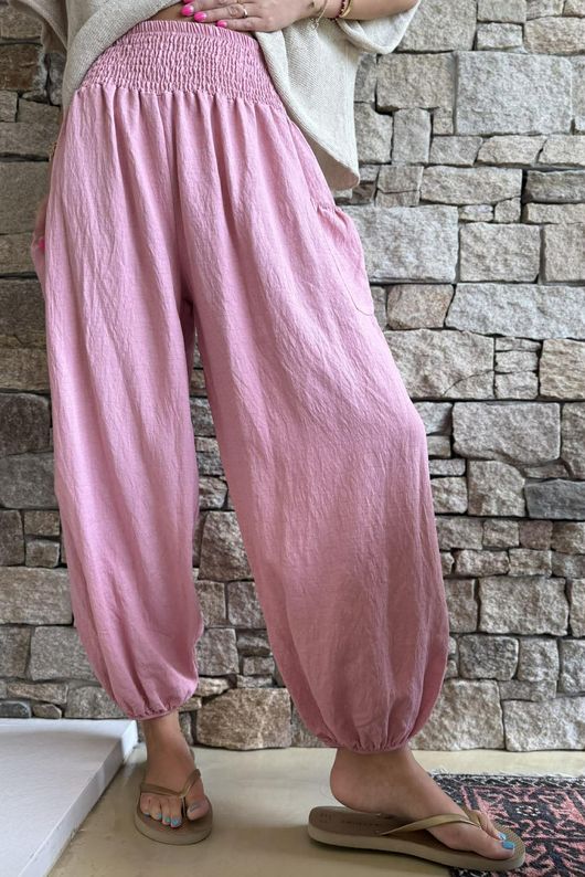 Basso Shirring Balloon Pant Rose